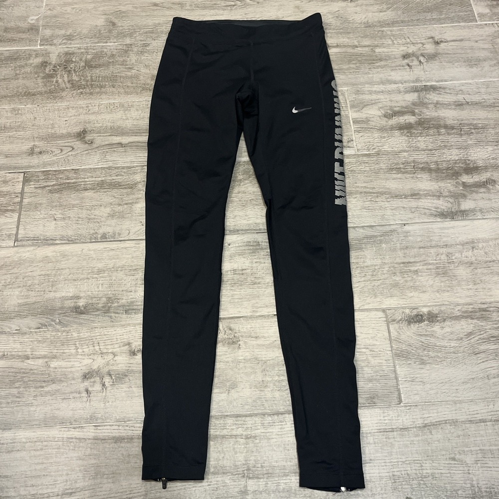 Nike Running Women's Running Athletic Pants Black Zip Ankle Size XS 829130-010